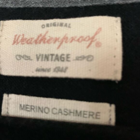 Weatherproof black merino/cashmere sweater, very elegant and warm, stylish, XL - Picture 2 of 7